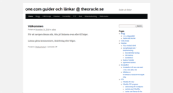 Desktop Screenshot of one.theoracle.se